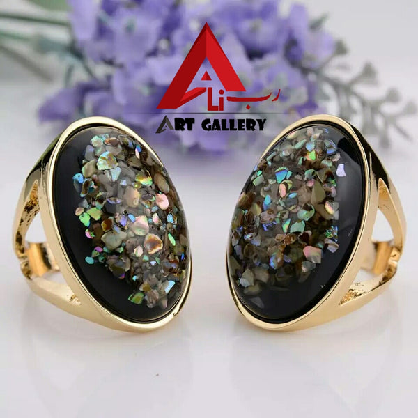 Tiger Aqeeq Ring 2 pieces