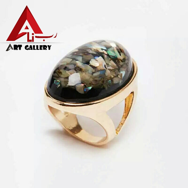 Tiger Aqeeq Ring 2 pieces