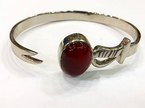 Zulfiqar Agate Bangle Silver Made