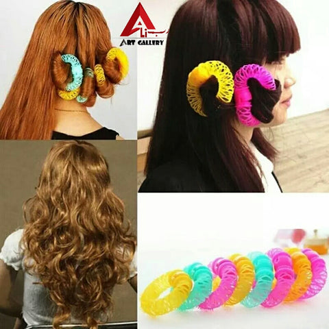 Fashion 8pcs Magic Hair Curler Spiral Curls Roller Donuts Curl Hair Styling Tool hair accessories