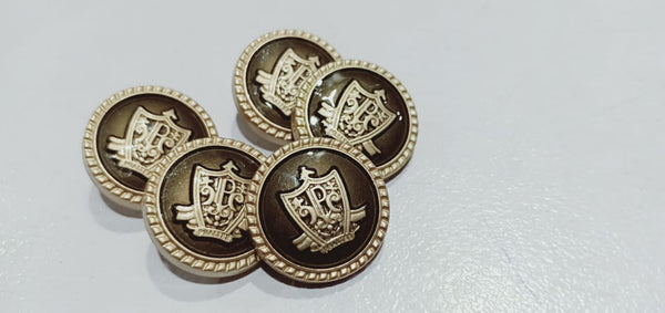 6 Pieces Metal fancy buttons