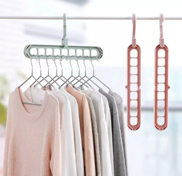 Pack Of 3 Super Magic Changeable Clothes Pkuto Plastic Hangers Space Saving  Saver Wonder Closet Organizer 9 Holes Holder Clothes and Accessories Hangers