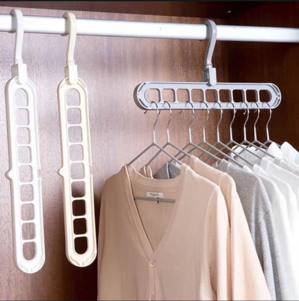 Pack Of 3 Super Magic Changeable Clothes Pkuto Plastic Hangers Space Saving  Saver Wonder Closet Organizer 9 Holes Holder Clothes and Accessories Hangers