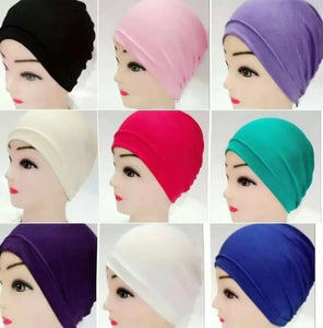 Pack of 6 Muslim women plain hat inner cap head