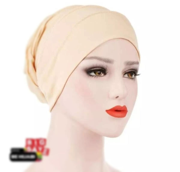 Pack of 6 Muslim women plain hat inner cap head