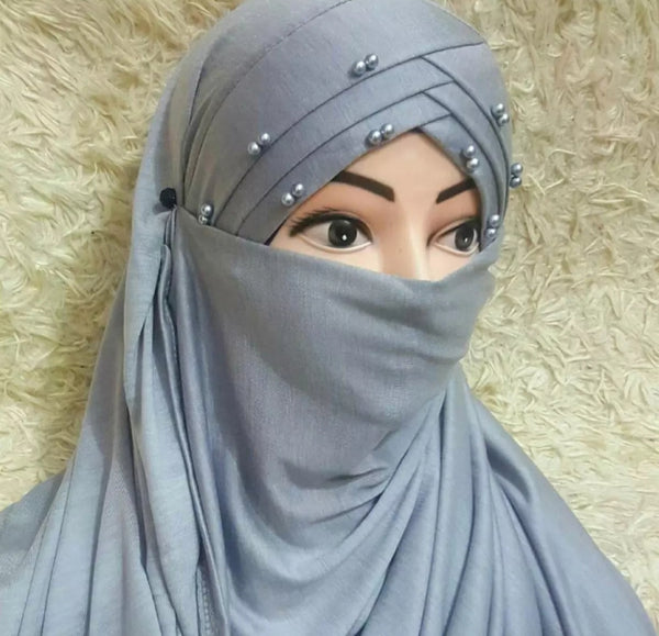 3 pack of Gray Pearl ready to wear Hijab