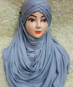 3 pack of Gray Pearl ready to wear Hijab