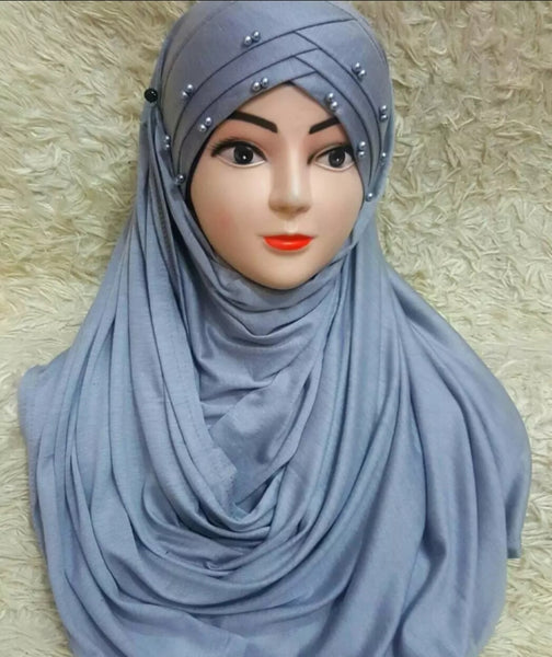 3 pack of Gray Pearl ready to wear Hijab