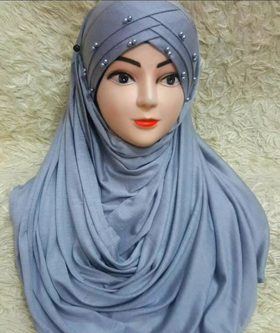 3 pack of Gray Pearl ready to wear Hijab