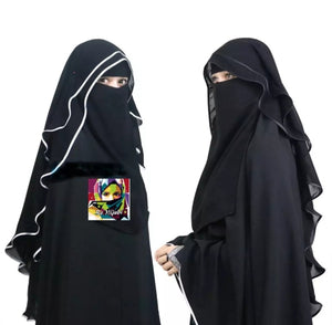 Pipen double layer Nakab Hijab