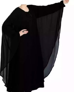 Black international quality double layer chiffon Hijab