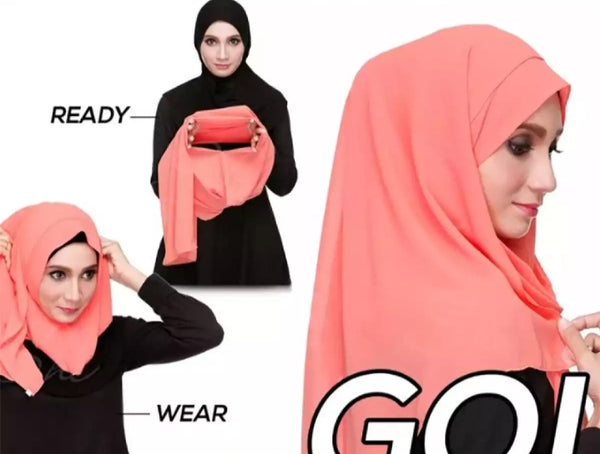 3 piece of High quality popular design chiffon Hijab