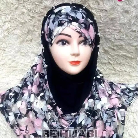 3 piece of Hodi Style instant Scarf ready to wear skin with cap