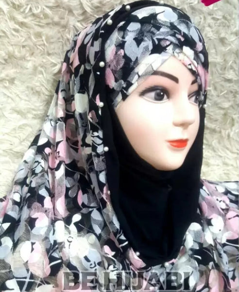 3 piece of Hodi Style instant Scarf ready to wear skin with cap