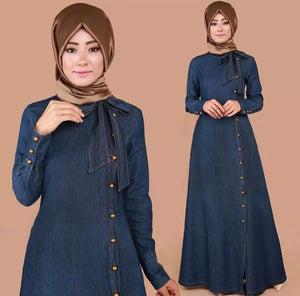 Blue Denim Abaya New style.