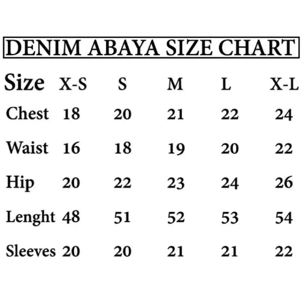 Blue Denim Abaya New style.
