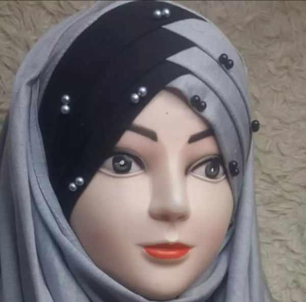 3 piece of Ready to wear Scarf with Attach Cap
