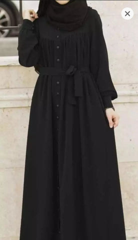 Decent Black Silk Abaya