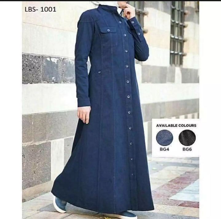 Denime Coat Style Abaya