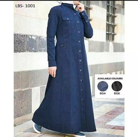 Denime Coat Style Abaya