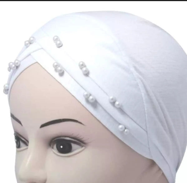 6 piece of Pearls Criss Cross Cap