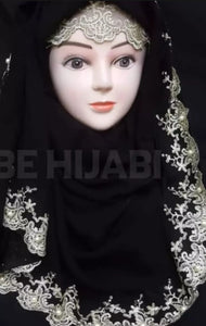 Fancy Embroidery Scarf with Cap be Hijab