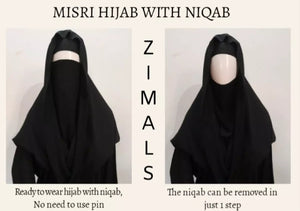 Ready to wear Misri Hijab with Niqab