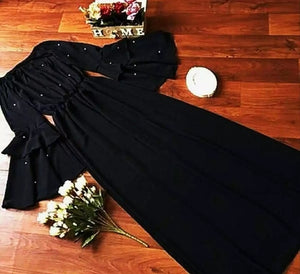 Stylish Black Nida Abaya