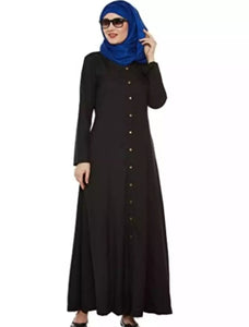 Ladies Abaya open button Style.
