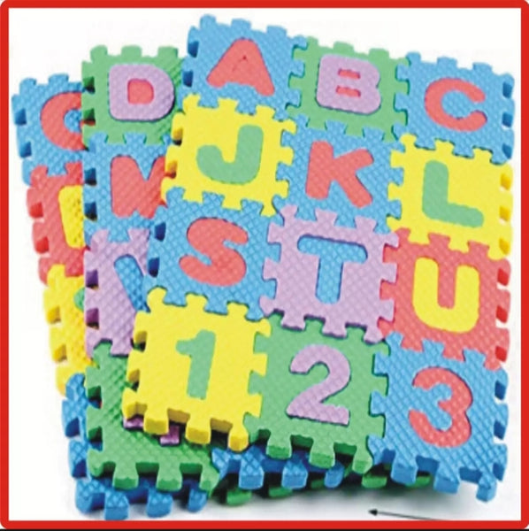ABC & 123 Puzzle foam floor Mat for Kids.