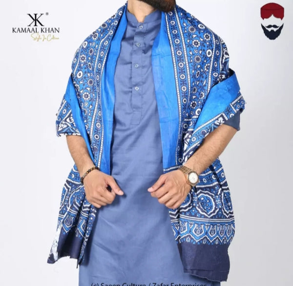 2 piece of Neel Blue - Saraiki Multani Ajrak