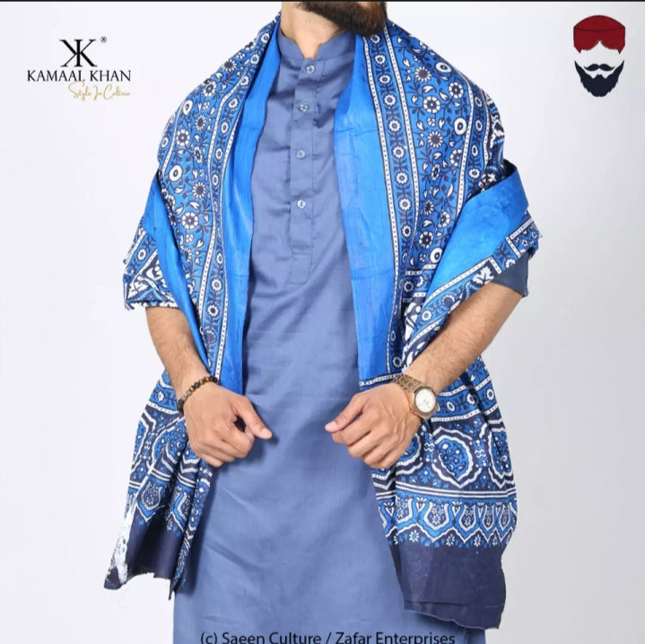 2 piece of Neel Blue - Saraiki Multani Ajrak