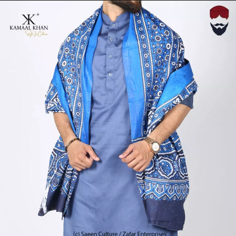 2 piece of Neel Blue - Saraiki Multani Ajrak
