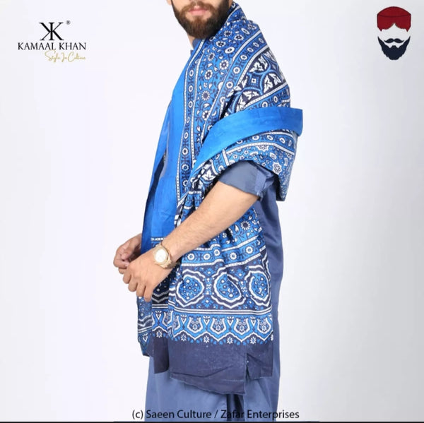 2 piece of Neel Blue - Saraiki Multani Ajrak