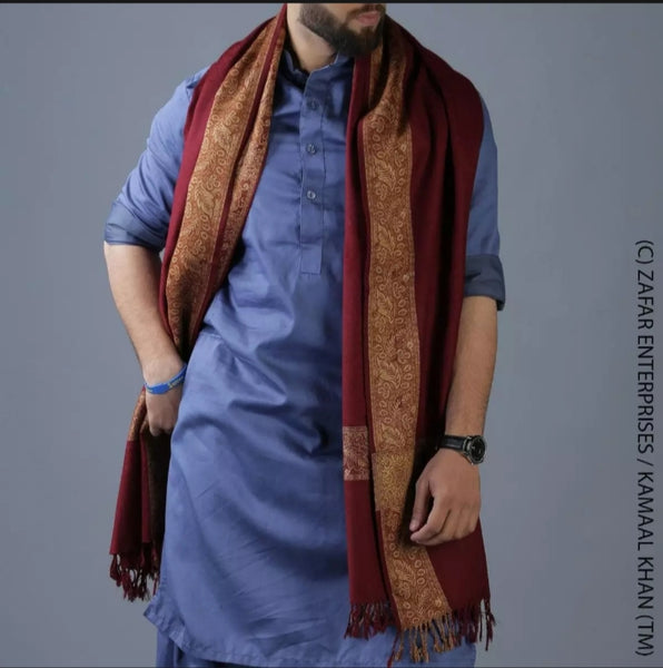 2 pieces Maroon Baghdadi - Irani style.