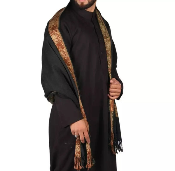 Black Baghdadi - Irani Style Shawl.