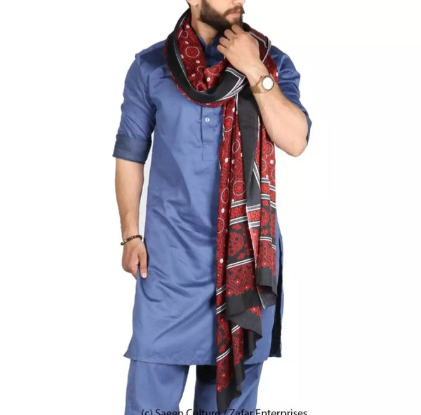 2 piece of poly Silk - Sindhi Ajrak