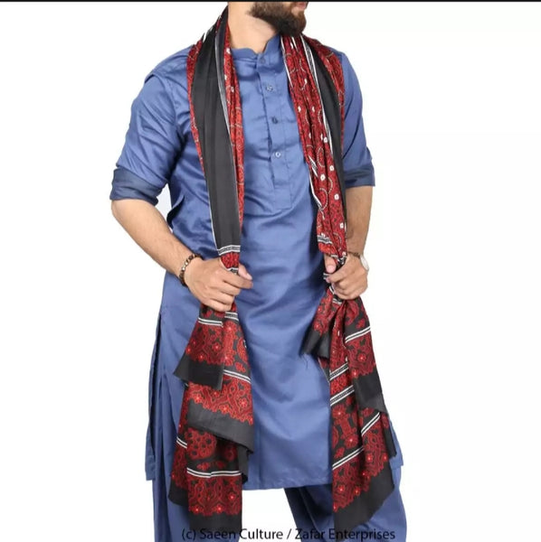 2 piece of poly Silk - Sindhi Ajrak