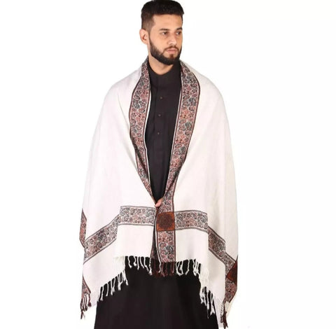 White Baghdadi-Irani Style with 4 Border.