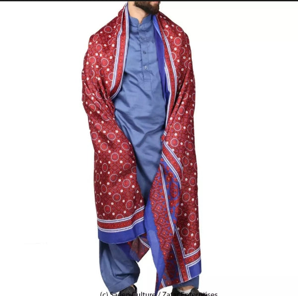 3 piece of Poly Silk Sindhi Ajrak