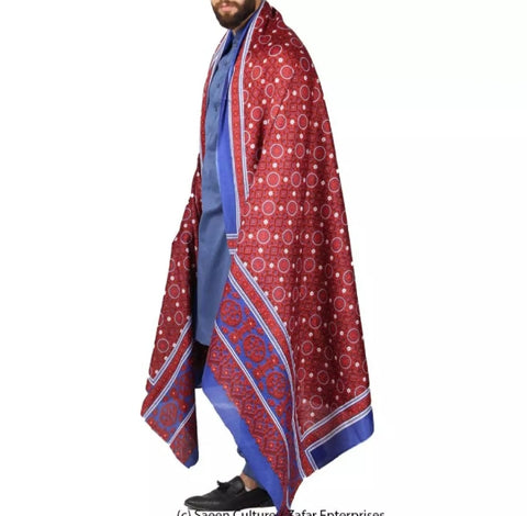 3 piece of Poly Silk Sindhi Ajrak