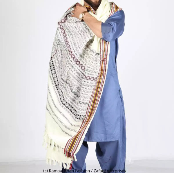 White Tharri / Wadera Shawl