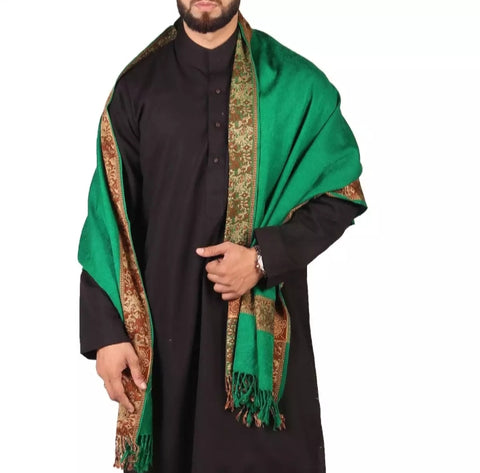 Green Baghdadi Style Shawl.