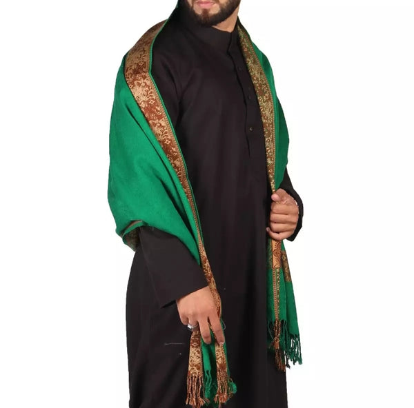 Green Baghdadi Style Shawl.