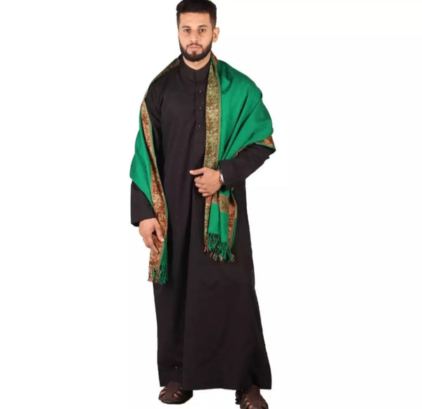 Green Baghdadi Style Shawl.