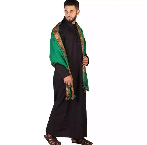 Green Baghdadi Style Shawl.