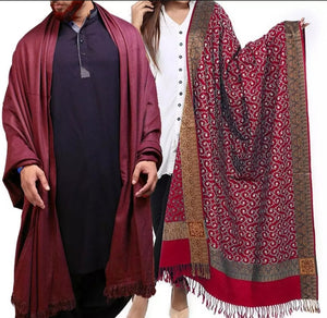 Couple Pack 2 pure Maroon Kashmiri Embroidery.