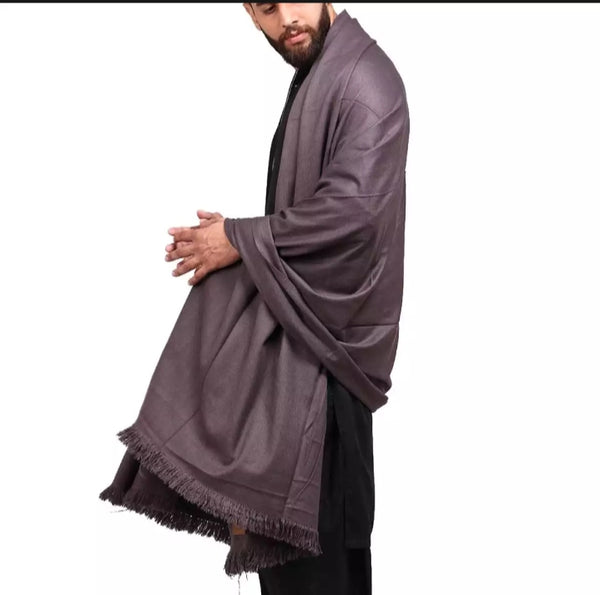 Deep Gray Kashmiri Shawl - New style