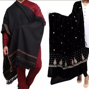 Couple Pack 2 Black Dhussa Shawl.