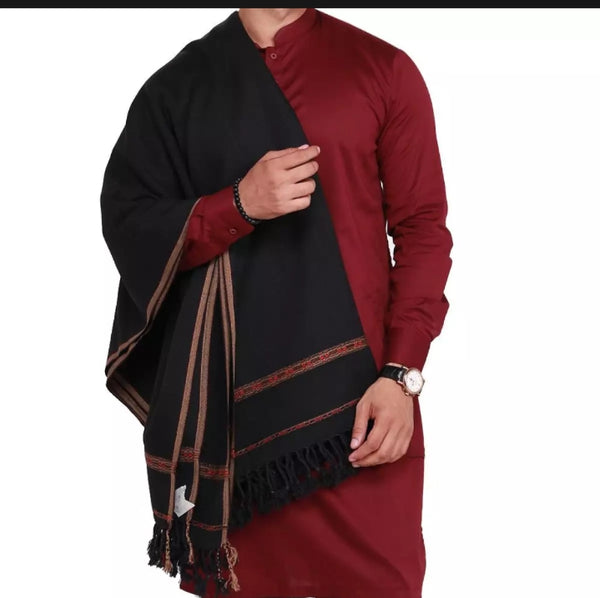 Couple Pack 2 Black Dhussa Shawl.